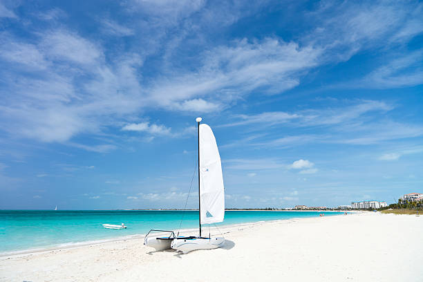 Stunning tropical beach Grace bay beach at Providenciales on Turks and Caicos islands grace bay stock pictures, royalty-free photos & images