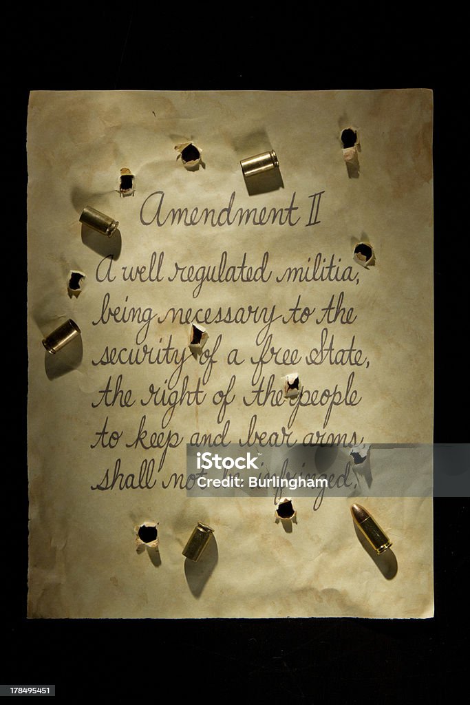 Zweite Änderungsantrag mit bullets-englische Redewendung - Lizenzfrei Amerikanische Verfassung Stock-Foto