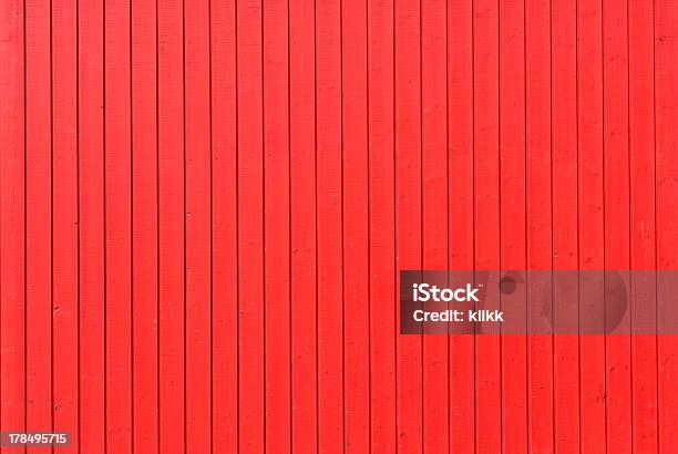 Red Wooden Wall Stock Photo - Download Image Now - Architectural Feature, Architecture, Backgrounds