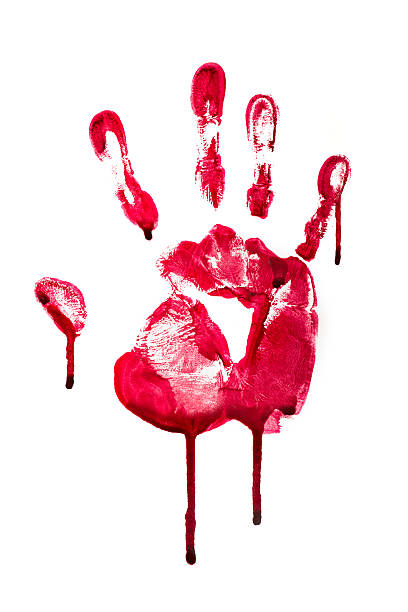 ハンド血液マーク - epidemic paint virus illness ストックフォトと画像