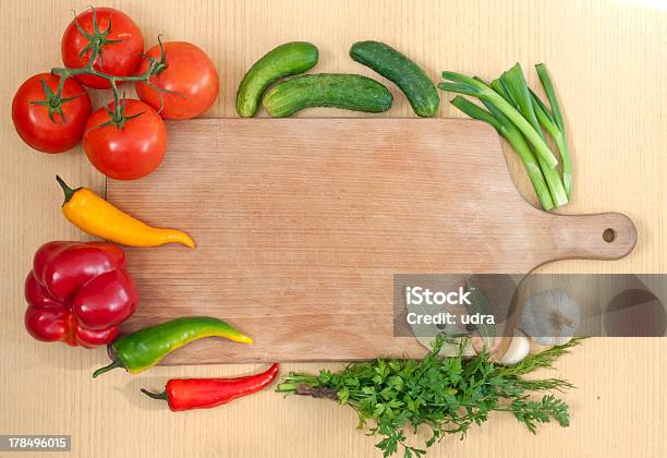 Vegetables Herbs And Spices Stock Photo - Download Image Now - Backgrounds, Blank, Border - Frame