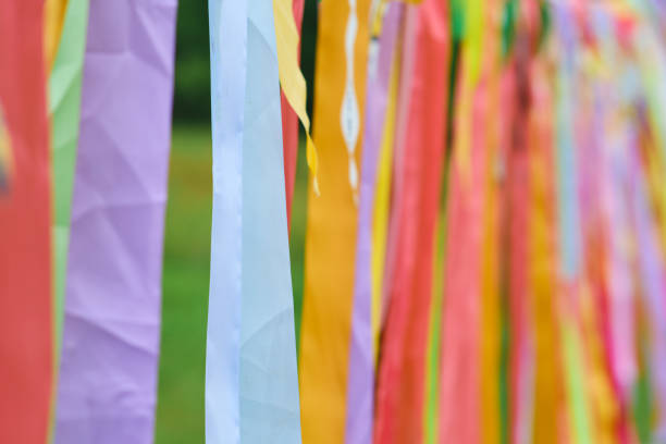 istock A color image featuring multicolored ribbons hanging in nature with copy space for text or other elements. 1784972653