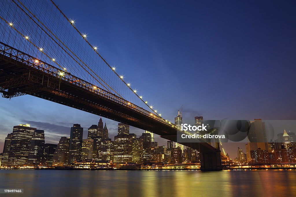 ブルックリン橋 - つり橋のロイヤリティフリーストックフォト