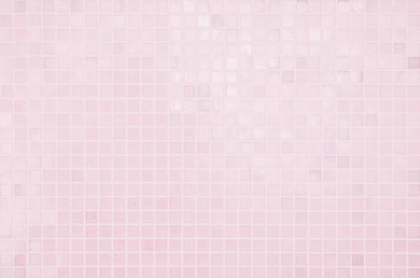 istock Pink tile wall chequered background bathroom floor texture. Ceramic wall and floor tiles mosaic background in bathroom. Design geometric mosaic texture for the decoration Simple seamless pattern. 1784976056