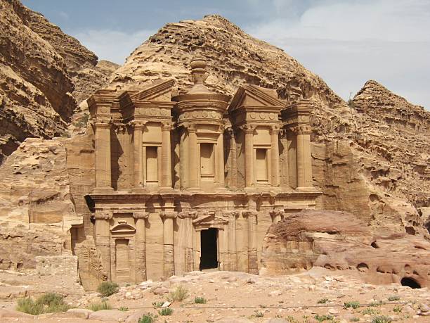 Petra Monastery - Jordan. stock photo