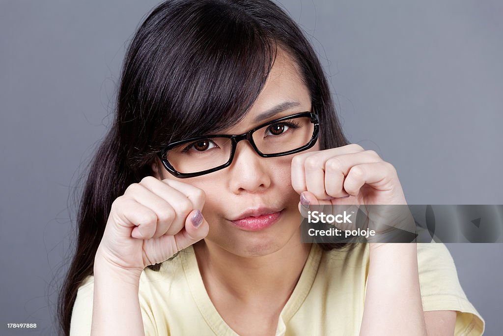 asian girl Young woman pouting and smiling at the same time Adolescence Stock Photo
