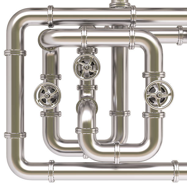 przewody rurowe - pipeline pipe valve three dimensional shape zdjęcia i obrazy z banku zdjęć