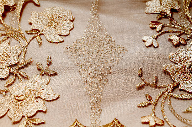 Golden textile stock photo