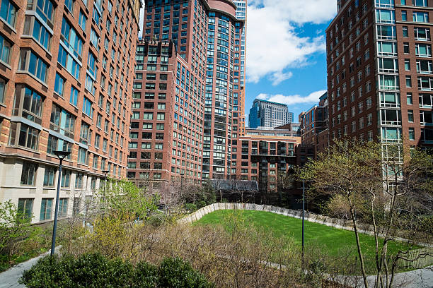 istock Modern apartments with natural landscaping 178499679