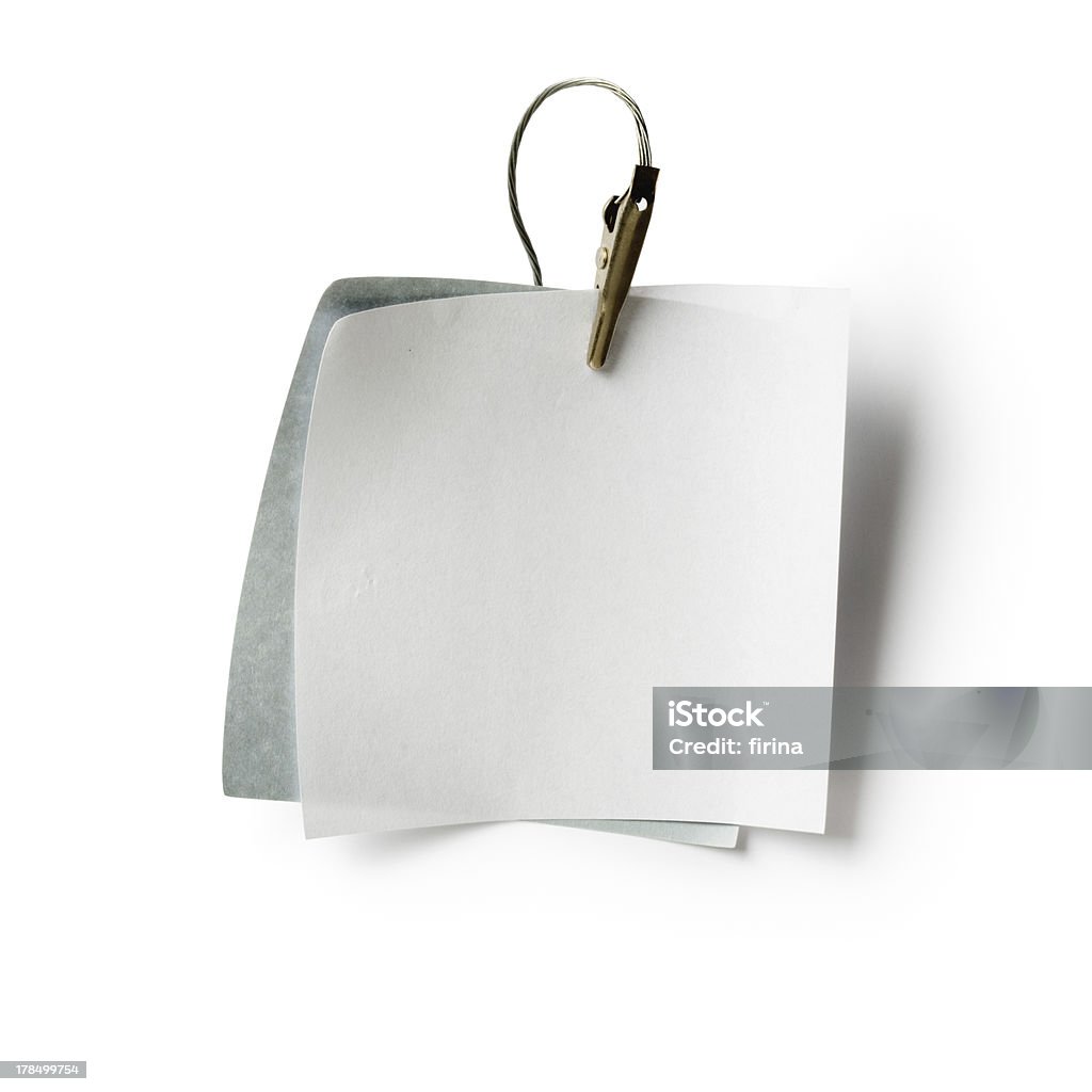 Notizen mit Clip - Lizenzfrei Büromaterial Stock-Foto