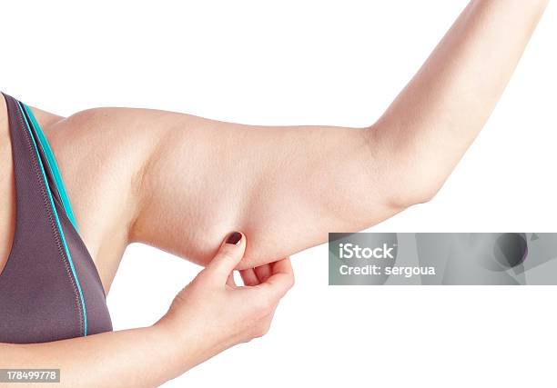 Middleaged Woman Holding A Hand With Excess Fat Stock Photo - Download Image Now - Overweight, Adult, Close-up