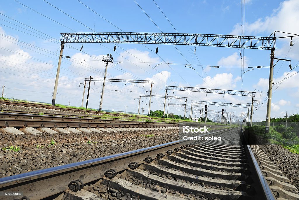 Blick auf den railroad - Lizenzfrei Architektonische Säule Stock-Foto