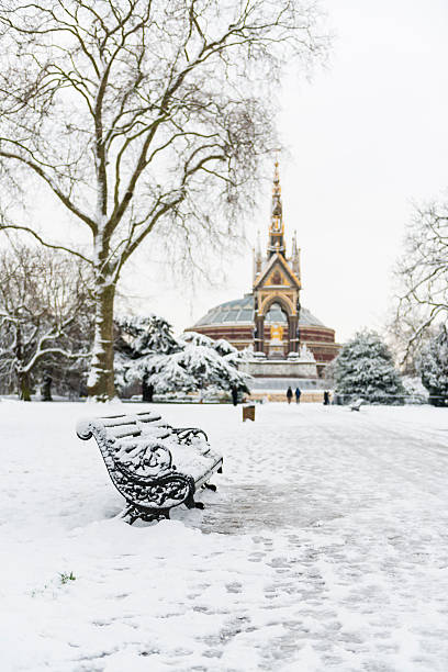 Hyde Park landscape covered in snow