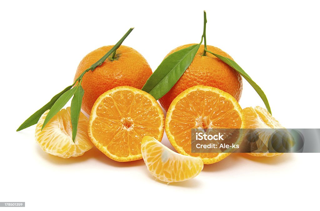 mandarin no branco - Foto de stock de Branco royalty-free