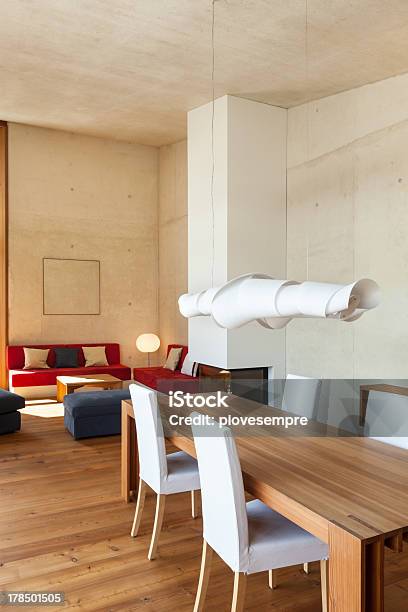 Mountain Home Dining Table Stock Photo - Download Image Now - Architecture, Beauty, Cement