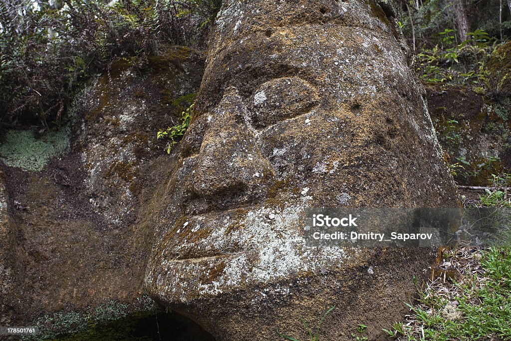 Kamień rzeźba na wyspie Floreana, Wyspy Galapagos, Ekwador - Zbiór zdjęć royalty-free (Wyspa - Land Feature)