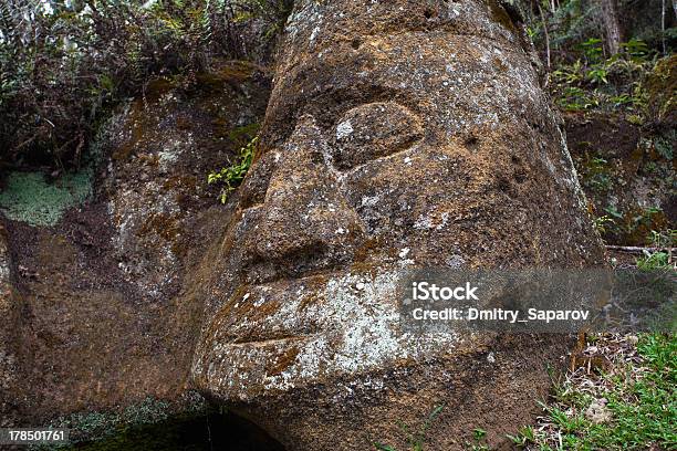 Kamień Rzeźba Na Wyspie Floreana Wyspy Galapagos Ekwador - zdjęcia stockowe i więcej obrazów Wyspa - Land Feature