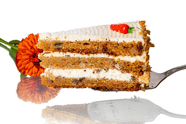 istock Piece of layer cake and flower. 178502783