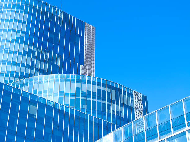 Free Stock Photo of Modern skyscrapers against bright blue backgrounds ...
