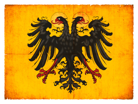National Flag of the Holy Roman Empire (of Germany) created in grunge style. Valid from 1400-1805