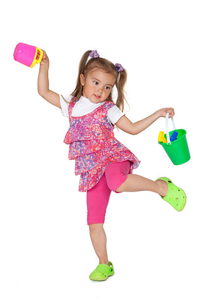 istock Three Years old Girl with toys 178503245