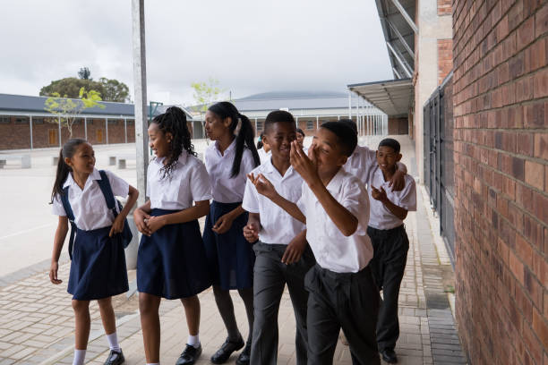 istock Group of young African school children eager to get to class 1785037632