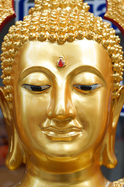 istock The face of gold buddha 178503778