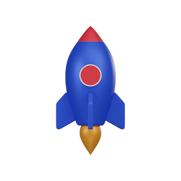 istock Minimal rocket launch icon for website and app. 3d render isolated illustration. 1785040803