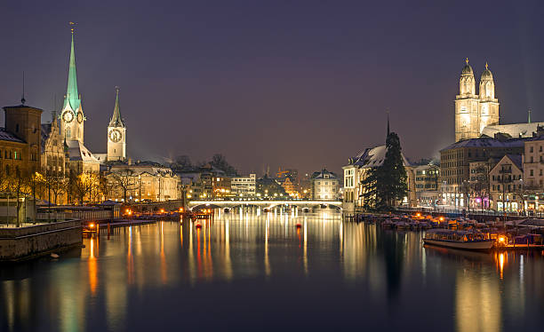 istock Panorama of Zurich at night 178504771