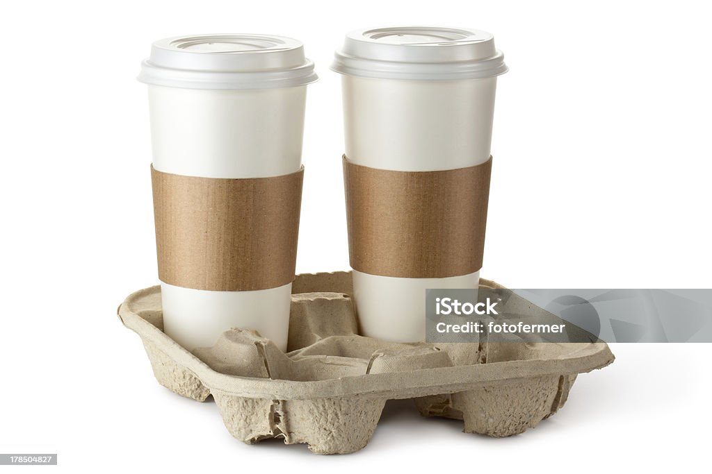 Dois tomar-out café em suporte - Royalty-free Bebida Foto de stock