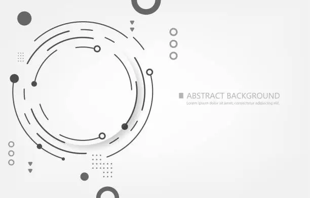 Vector illustration of Abstract vector wallpaper.geometric circles shape.white background.