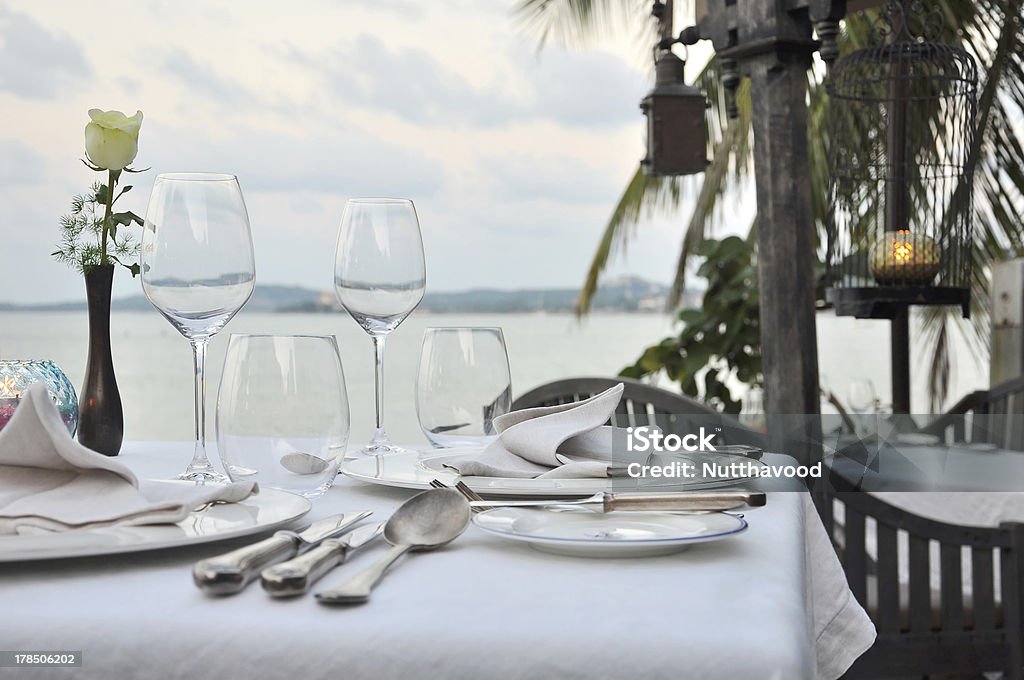De mesa arrumada - Foto de stock de Almoço royalty-free