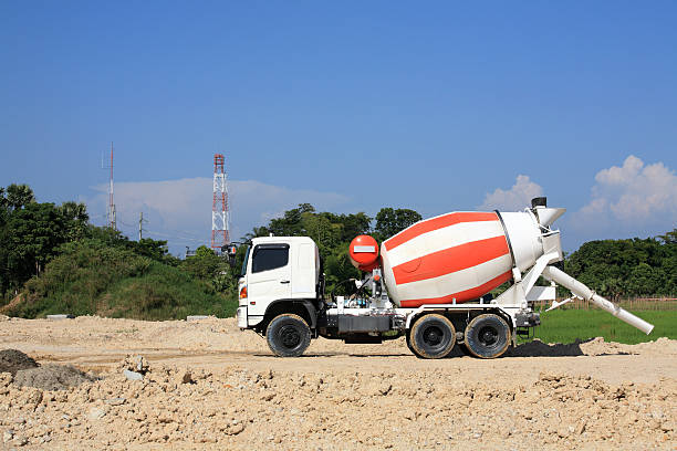 istock Heavy concrete truck on construction site 178506692