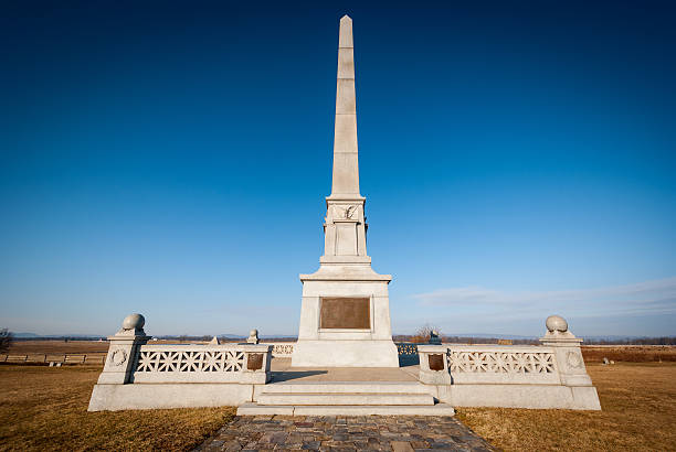 Monument at Gettysburg National Park stock photo