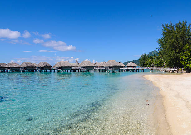 istock Overwater Bungalows over clear blue Ocean 178507172
