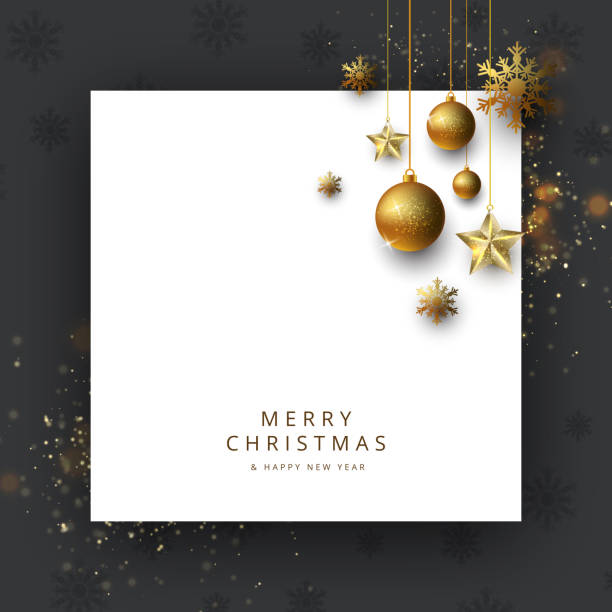 Merry Christmas and Happy New Year Background vector art illustration