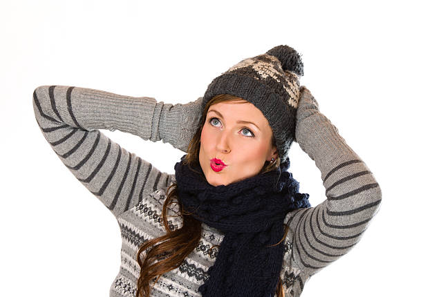 istock Woman and woolen outfit 178507247