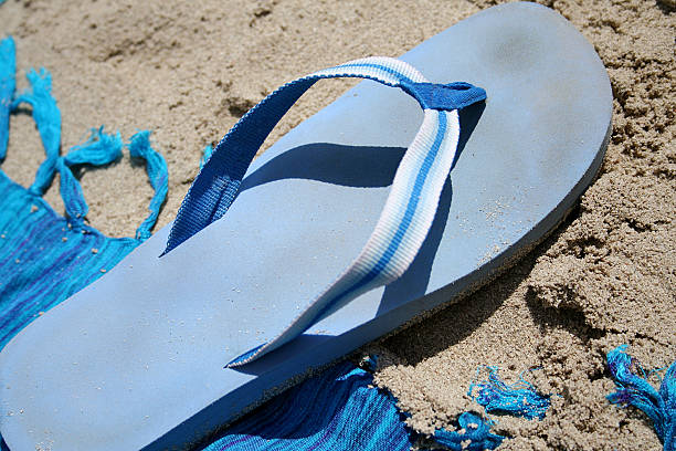 beach sandal stock photo