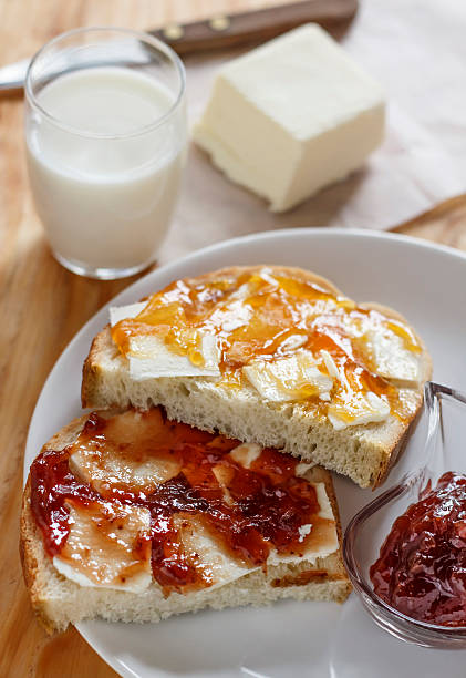 jam breakfast stock photo