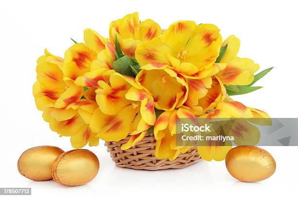 Easter Flower Basket Stock Photo - Download Image Now - Basket, Beauty, Candy