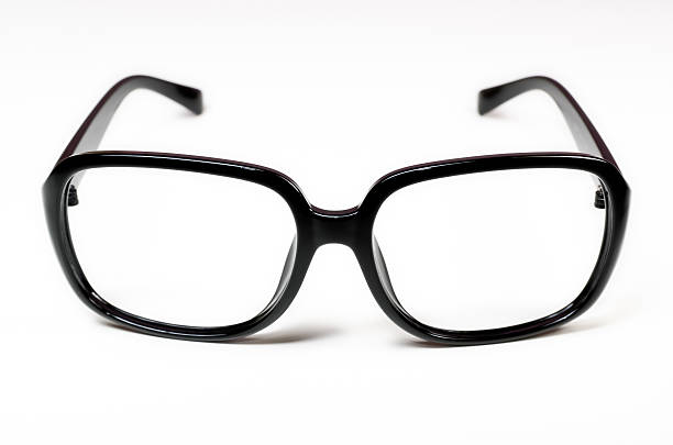 Black Nerd Spectacles frame stock photo