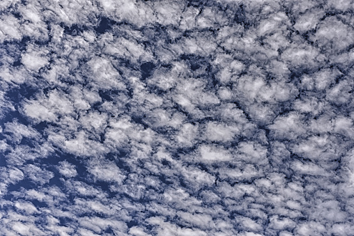 The image of the surface of the clouds scattered in the sky