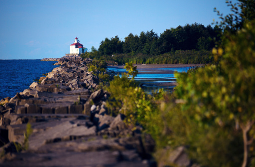 Ashtabula Lighthouse by Lake Erie in north Ohio