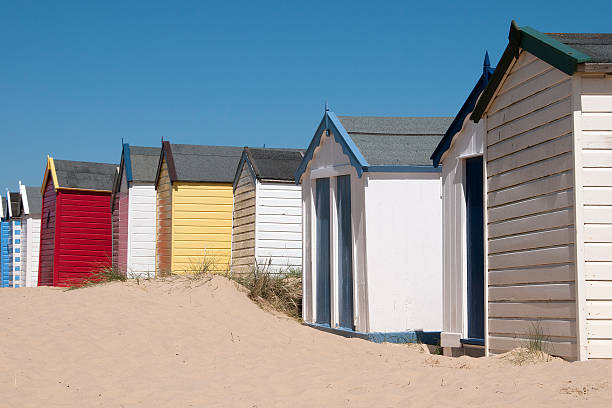 istock Colorful Beach Huts at Southwold, Suffolk, UK 178509225