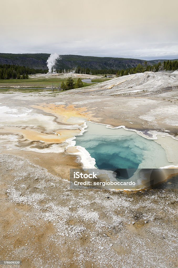 géiser en Yellowstone - Foto de stock de Agua libre de derechos