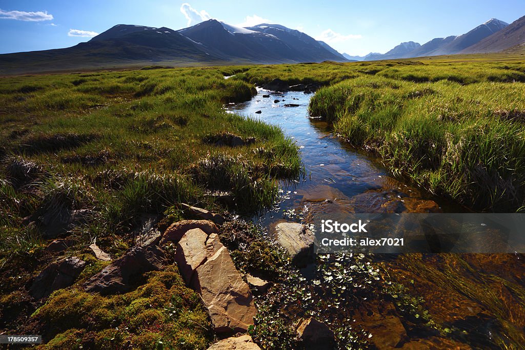 Bela paisagem de montanhas - Foto de stock de Azul royalty-free