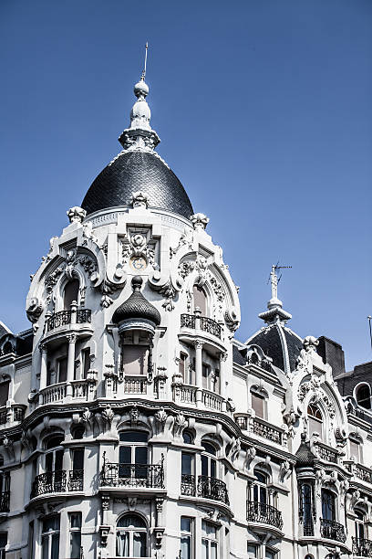 istock Facade of white building in Madrid, Spain 178509564