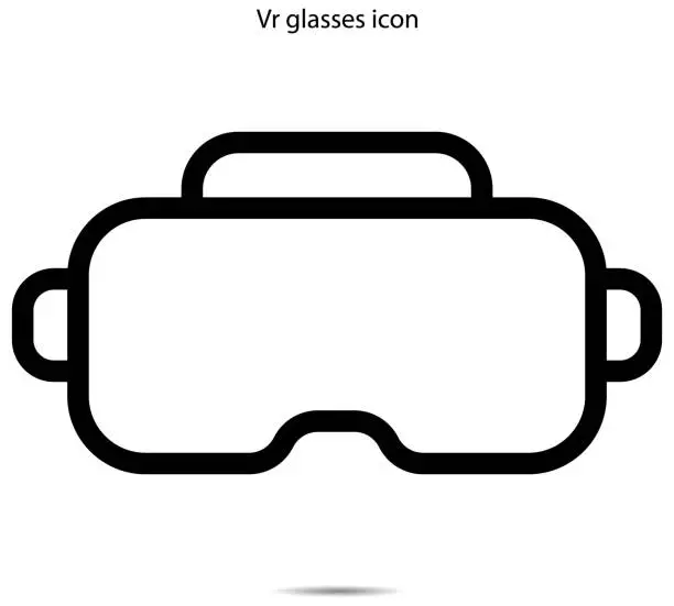 Vector illustration of Vr glasses icon