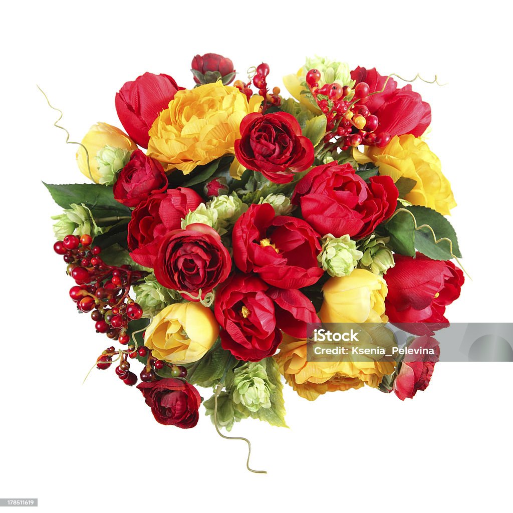 bouquet of rose, gomfrena, ardiziya, tulip "bouquet of rose, gomfrena, ardiziya, tulip on a white background" Artificial Stock Photo