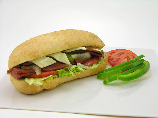bologna sandwich t-gp stock photo